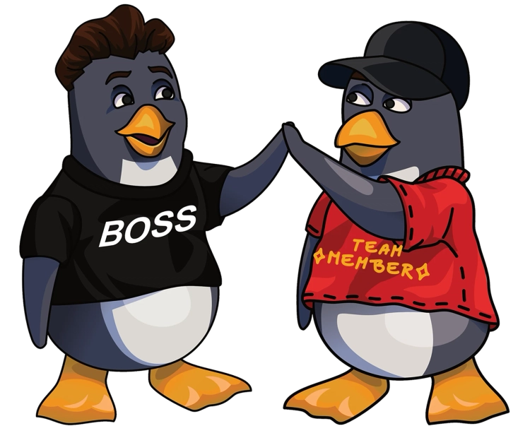 Decorative penguin mascot