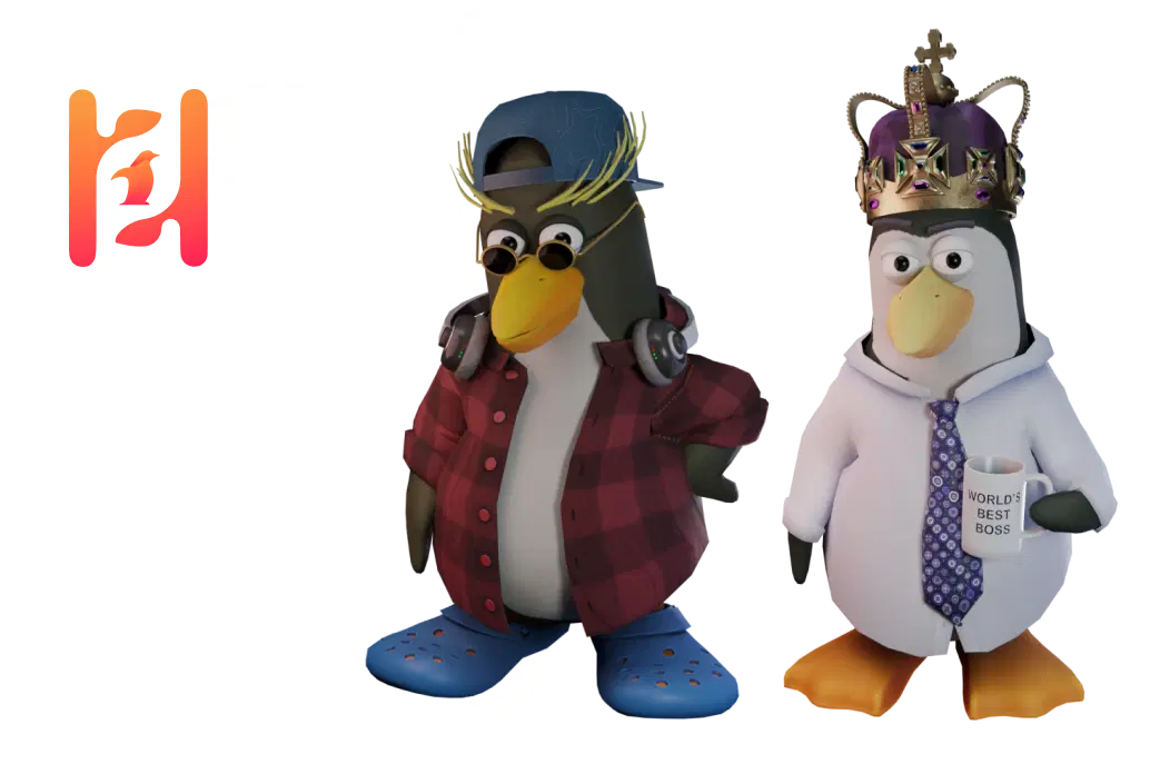 two penguins
