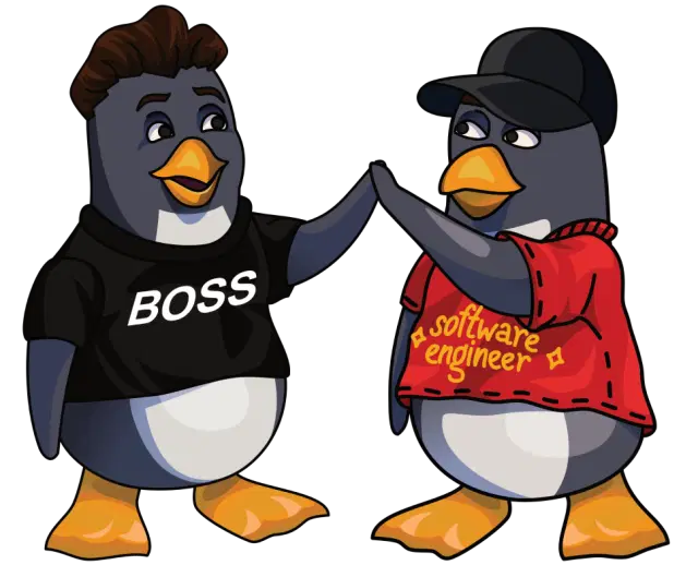 two penguins