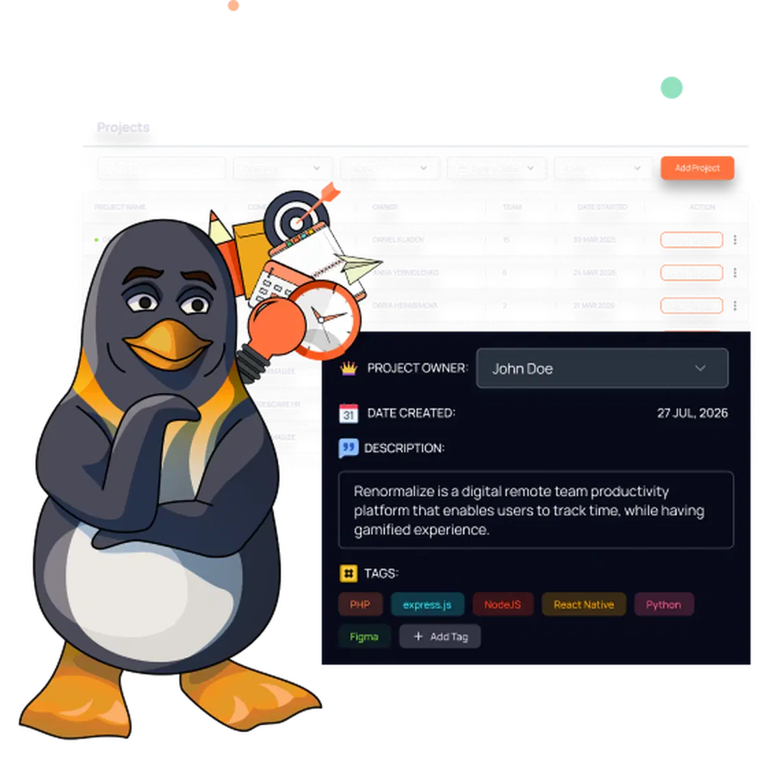 Renormalize project execution product graphic